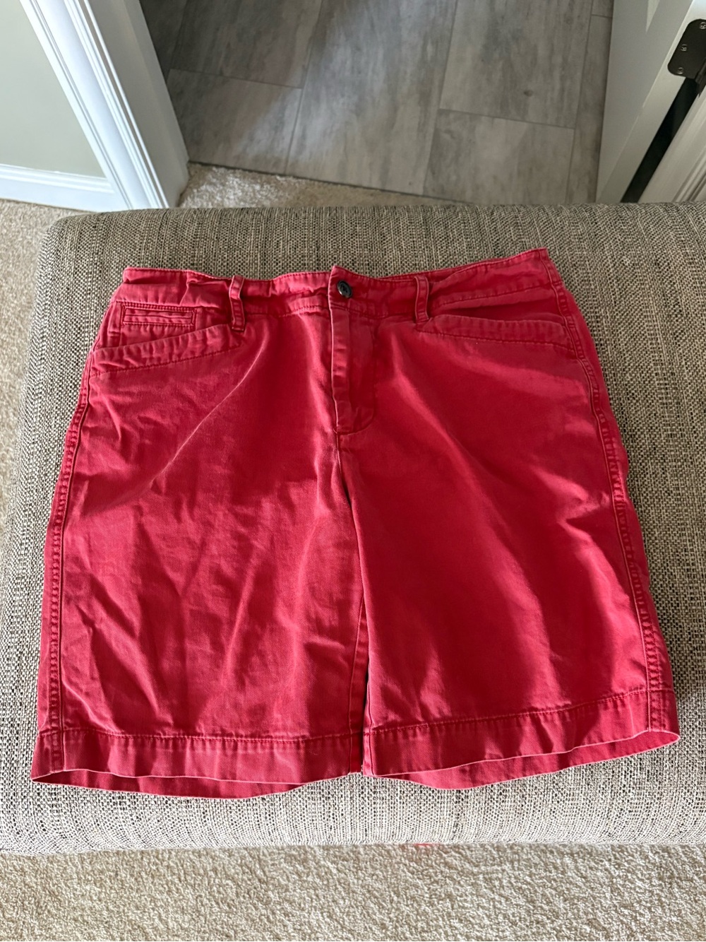 Lauren Ralph Lauren Red Cotton Blend Shorts Size 8 Classic Casual Summer
